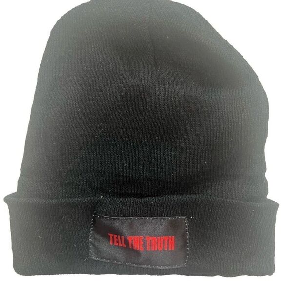 TELL THE TRUTH Brand Black Logo Beanie • Selling Sunset • One Size • New - Picture 1 of 5